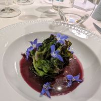 Lattuga (non ricordo il nome) con riduzione al radicchio tardivo at Ristorante Corallo in Vallecrosia