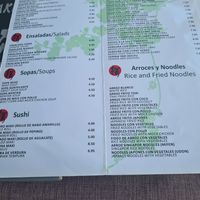 Separate menu. You will need to ask for this at Sakura in Benalmadena