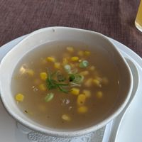 Corn soup at Sakura in Benalmadena