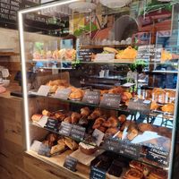 A lot of different croissant in vegetarian and vegan at Croissanterie in Berlin