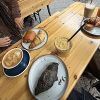 Charcoal croissant is vegan  at Croissanterie in Berlin