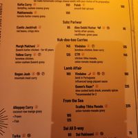 Menu Jan 24 at Queen's Tandoor in Seminyak