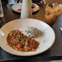 Blackbean & sweet potato chilli at Bull and Claw in Portaferry
