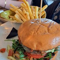 Bean burger, this is the vegetarian version at Bull and Claw in Portaferry