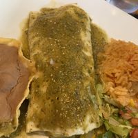 Garden Burrito with Mexican rice and refried beans   at Señor Tequila's in Germantown