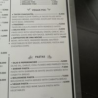 Menü at Chico's in Montezuma