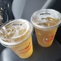 Iced green tea with vanilla and mint at Red Runner Coffee - Rittiman in San Antonio