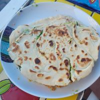 Falafel sandwich. They made a delicious tahini sauce instead of tzatziki to make it get vegan. at Juicy Drags in Puerto Vallarta