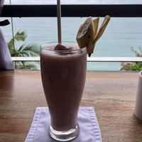 Strawberry, coconut and banana smoothie   at Dr Frogs in Koh Samui
