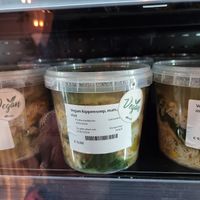 Vegan soup at M'adam Traiteur in Bruges