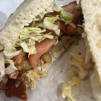 Club sandwich. Poor photo by me but this was a very tasty sandwich.  at Vegan Sandwich Co in Dublin