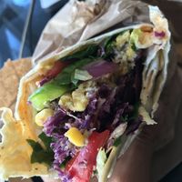 Rainbow wrap, fresh, cool, good for a hot sunny day  at Vegan Sandwich Co in Dublin