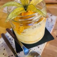 Chia and mango curd  at Greta in Sant Cugat Del Valles