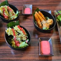 verschiedene Vorspeisen at Buddha Kitchen in Hamburg