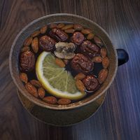 Tee mit roten Datteln  at Buddha Kitchen in Hamburg