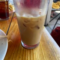 Iced coffee with oat milk  at Radio Room in Portland