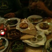 Massive meze ordered, 2013 at Saramago Cafe Bar in Glasgow