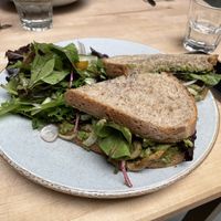 Sandra de Pesto e cogumelos!😋  at Saramago Cafe Bar in Glasgow