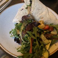 Tofu wrap  at Saramago Cafe Bar in Glasgow