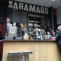 Bar at Saramago Cafe Bar in Glasgow