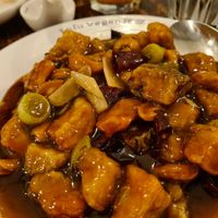 Gong bao King oyster mushrooms with cashew nuts at Tofu Vegan - Golders Green in North West London