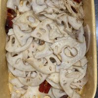 Stir fried lotus root slices   at Tofu Vegan - Golders Green in North West London