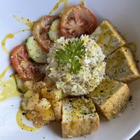 Tofu Delight without breading  at Playa Forti in Willemstad
