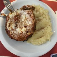 Lentil hamburger   at Naturaleza Sabia in Buenos Aires