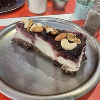 Vegan cheesecake  at Naturaleza Sabia in Buenos Aires