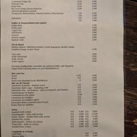 Drink menu at Falscher Hase in Dresden