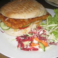 XXL soy burger at Falscher Hase in Dresden