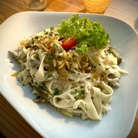 Tagliatelle with asparagus   at Falscher Hase in Dresden