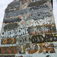 Die kunstvolle Wand zur R-L-Str. wird bald zugebaut sein.  at Falscher Hase in Dresden