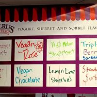 Daily menu board at Walrus Ice Cream in Fort Collins