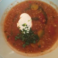 Red lentil soup at Marits Eetkamer in Amsterdam