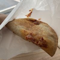 Pizza empanada  at Stephanie's Vegan Bakery + Cafe in Fort Lauderdale