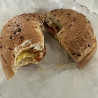 Bagel egg bacon and chz!  at Stephanie's Vegan Bakery + Cafe in Fort Lauderdale