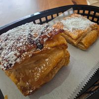 Carmel apple and chocolate croissants, nice and flaky at Stephanie's Vegan Bakery + Cafe in Fort Lauderdale
