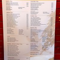 Menu at Ku Cha House of Tea in Fort Collins
