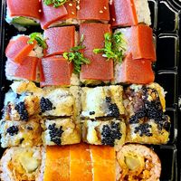 Vegan hot night, avo kaluna, black dragon, and cowgirl rolls at Blue Sushi Sake Grill in Nashville