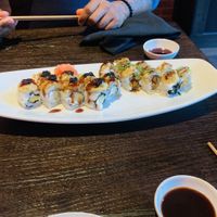 Black Dragon Roll & Shitake Mushroom roll   at Blue Sushi Sake Grill in Nashville