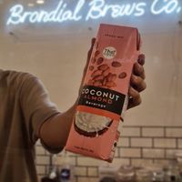 coconut almond milk for their vegan latte at Brondial Brews in Balanga