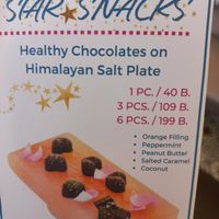 Chocs offerings at Star Crystal Organics in Chiang Mai