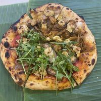 Vegan cheese pizza. Half / half mixed topping   at Yesterday Tomorrow 365 - ต่ะวาวันพูก in Bangkok