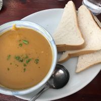 Vegetable soup was delicious and they switched out the brown bread for some vegan bread.  Excellent and very filling!  at O'Dwyers The Villa in Waterville