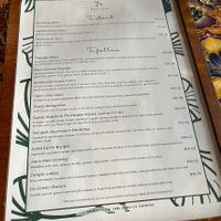 Menu  at Pegaga in Langkawi