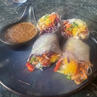 Vegan Vietnamese rolls   at Pegaga in Langkawi