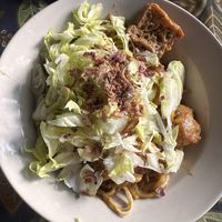 Mee goreng. Heavy on the mushroom flavour  at Pegaga in Langkawi