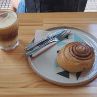 Vegan ice cappuccino and vegan roll at Ubuntu in Athens