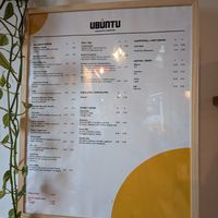 menu at Ubuntu in Athens